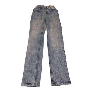 Wrangler Boys Adj. Waist Flex Jeans Size 16 Slim Fit Custom Pink Acid Wash